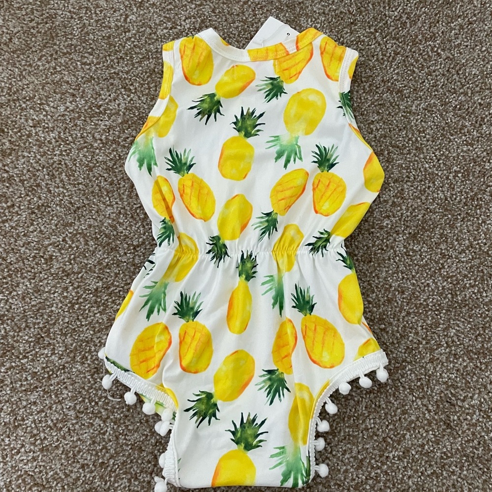 Baby girl pineapple romper